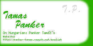 tamas panker business card